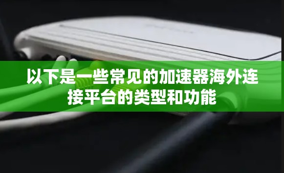 以下是一些常见的加速器海外连接平台的类型和功能