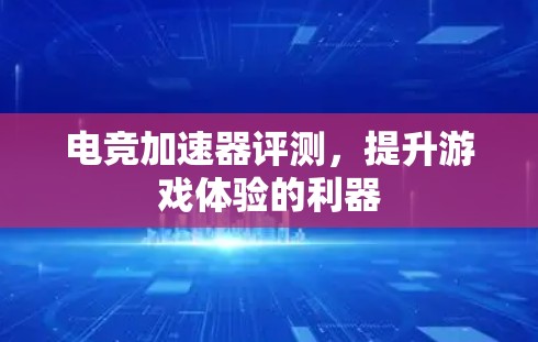 电竞加速器评测，提升游戏体验的利器